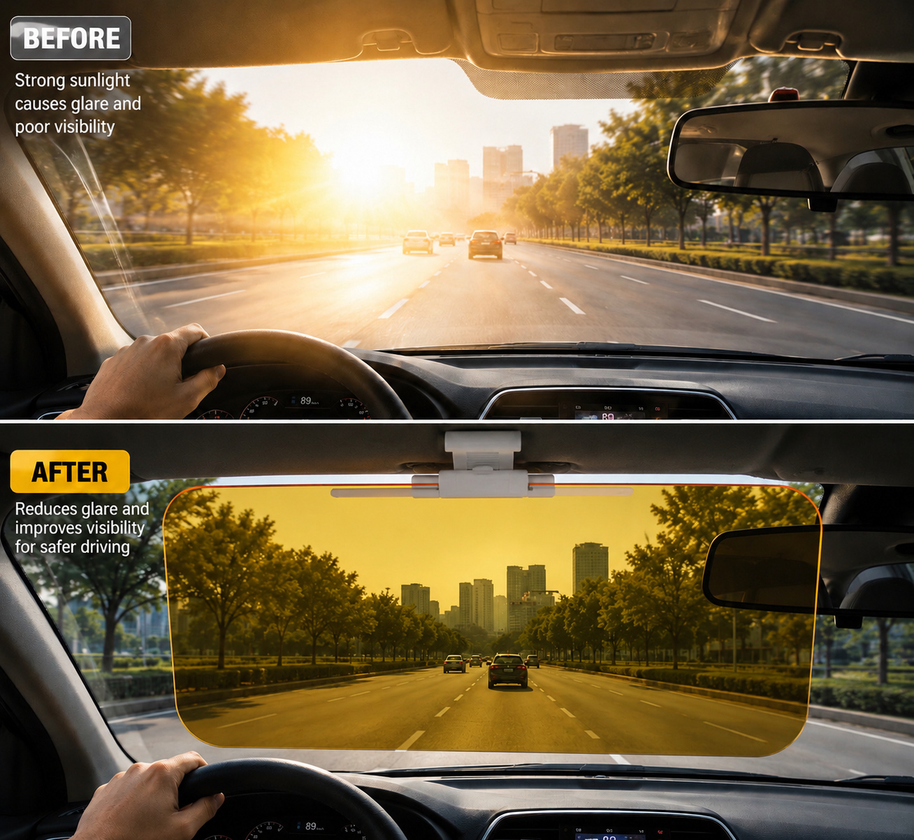 DriveShade™ Anti-Glare Sun Visor
