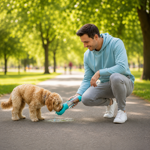 5 in 1 Portable Dog Water Bottle & Treat Container