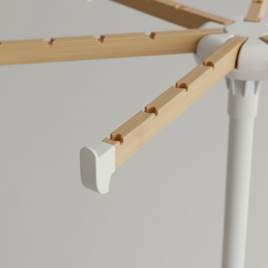 Bamboo 360° Foldable Clothes Drying Rack