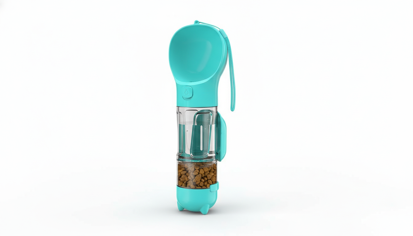 5 in 1 Portable Dog Water Bottle & Treat Container