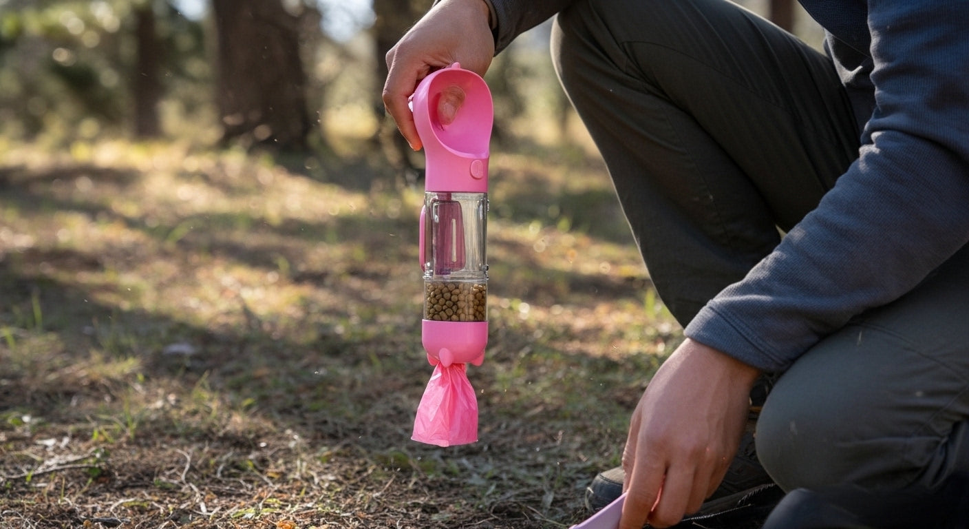5 in 1 Portable Dog Water Bottle & Treat Container