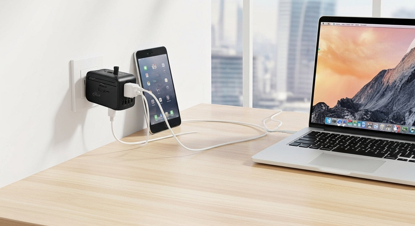 Universal Travel Adapter - Worldwide Charging Cube