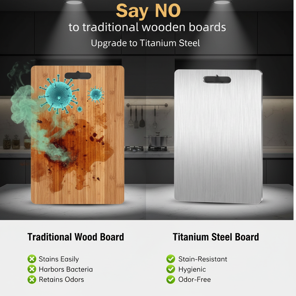 Premium Titanium Cutting Board – Hygienic, Odour-Free & Built to Last
