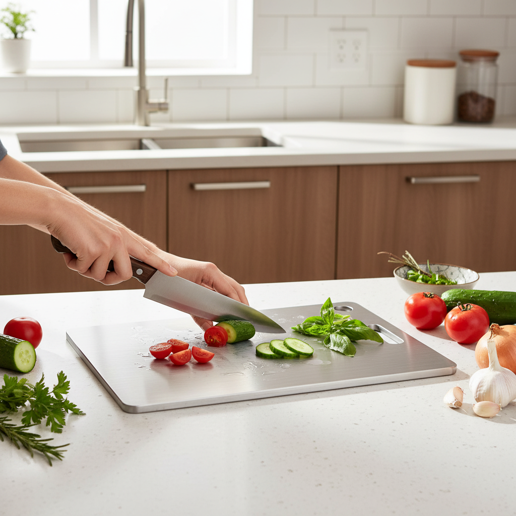 Premium Titanium Cutting Board – Hygienic, Odour-Free & Built to Last
