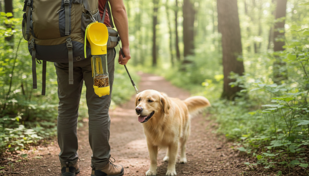 5 in 1 Portable Dog Water Bottle & Treat Container