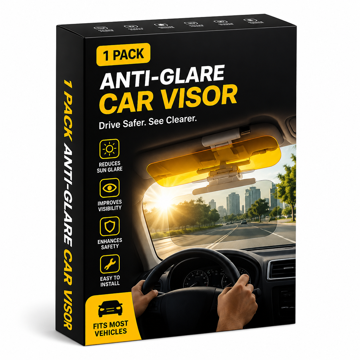 DriveShade™ Anti-Glare Sun Visor