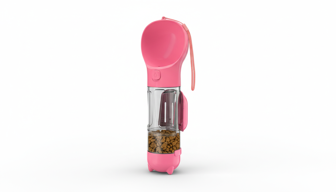 5 in 1 Portable Dog Water Bottle & Treat Container